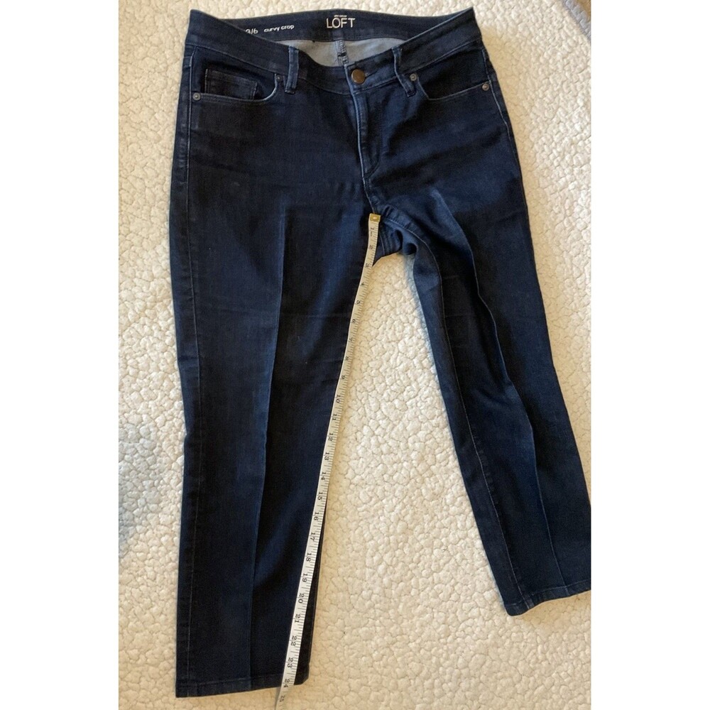 LOFT, Women’s, Curvy, Cropped, Jeans, Dark Wash, Stretch, Size: 28/6 - Picture 7 of 8